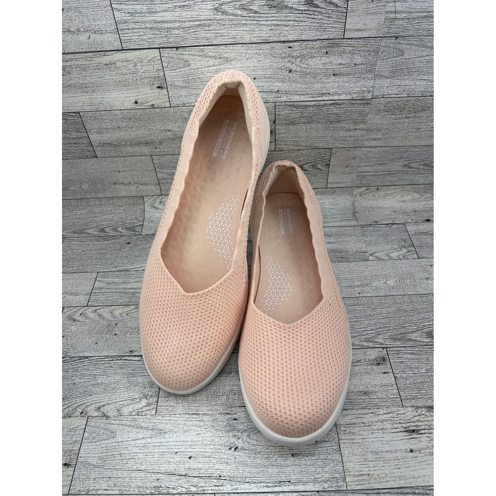 Skechers Go Walk Lite Perforated Ballet Flats‎ Blush Pink Women's Size 10